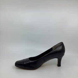 Ros Hommerson Womens Black/ Black Patent Leather Pump Heels Shoes